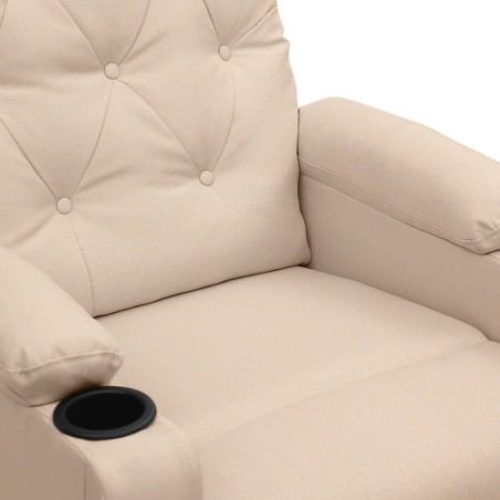 Fauteuil de massage Crème Tissu