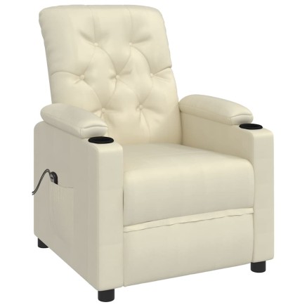 Fauteuil Crème Similicuir 2