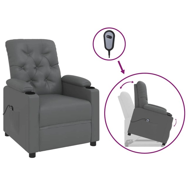 Fauteuil Gris Similicuir