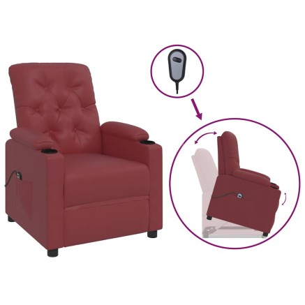 Fauteuil Rouge bordeaux Similicuir