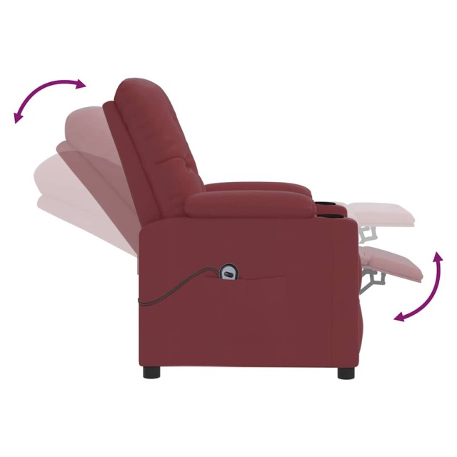 Fauteuil Rouge bordeaux Similicuir