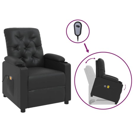 Fauteuil de massage Noir Similicuir