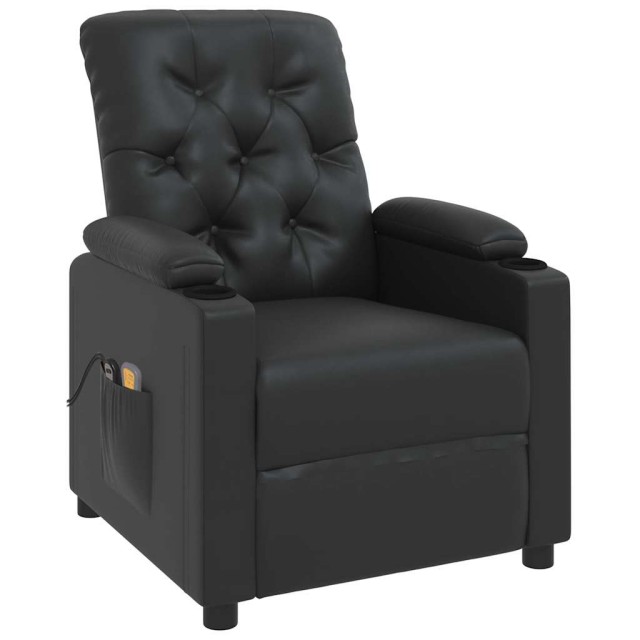 Fauteuil de massage Noir Similicuir