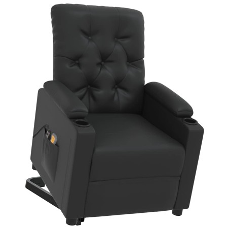 Fauteuil de massage Noir Similicuir