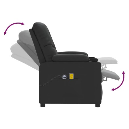 Fauteuil de massage Noir Similicuir
