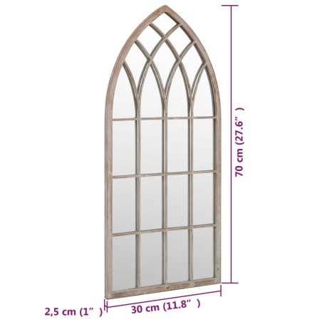 Miroir Sable 70x30 cm Fer pour utilisation à l'intérieur