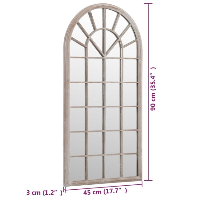 Miroir Sable 90x45 cm Fer pour utilisation à l'intérieur