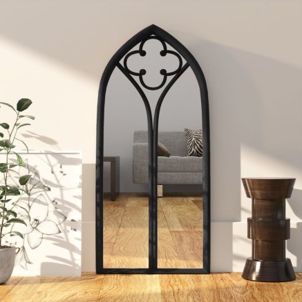 Miroir Noir 100x45 cm Fer pour utilisation à l'intérieur