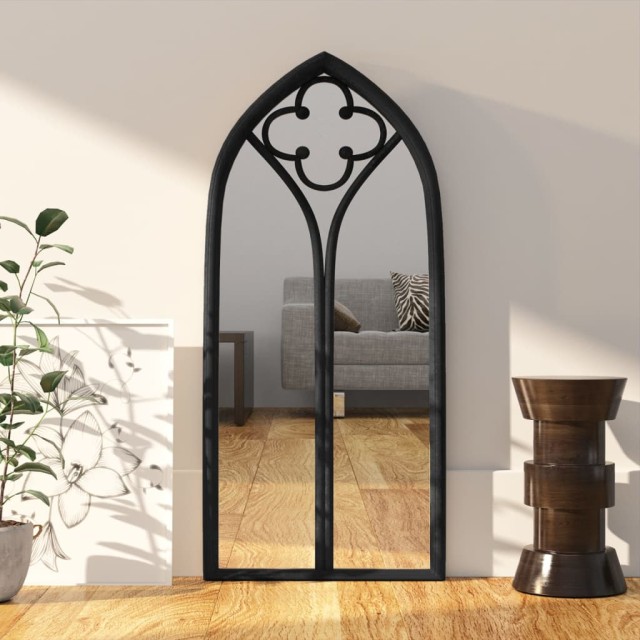Miroir Noir 100x45 cm Fer pour utilisation à l'intérieur