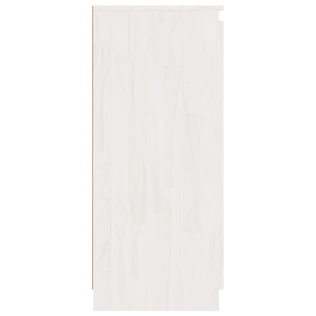 Armoires latérales 3 pcs blanc Bois de pin massif