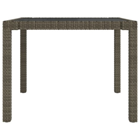 Ensemble à manger d'extérieur 3pcs coussins gris résine tressée