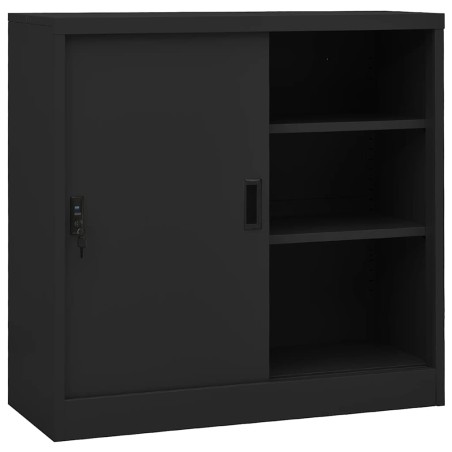 Armoire à portes coulissantes avec jardinière Anthracite Acier