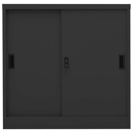 Armoire à portes coulissantes avec jardinière Anthracite Acier
