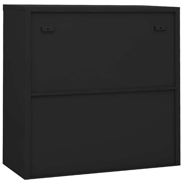 Armoire à portes coulissantes avec jardinière Anthracite Acier