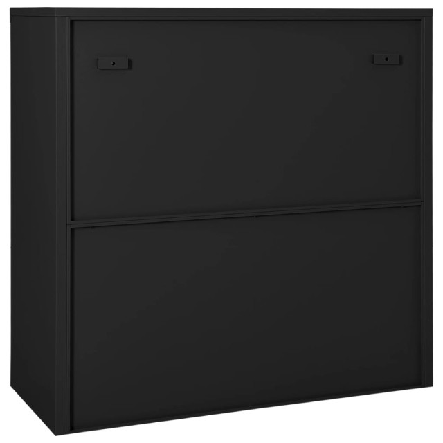Armoire à portes coulissantes avec jardinière Anthracite Acier