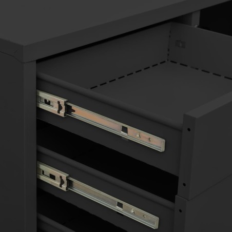 Armoire de bureau et jardinière Anthracite 90x40x125 cm Acier