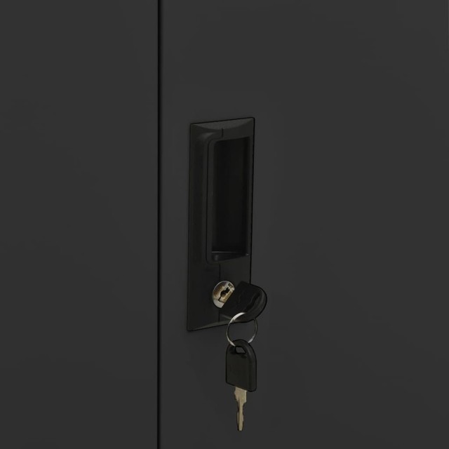 Armoire de bureau et jardinière Anthracite 90x40x125 cm Acier