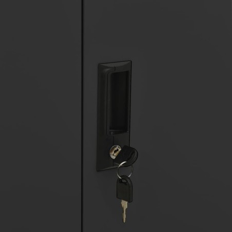 Armoire de bureau et jardinière Anthracite 90x40x125 cm Acier