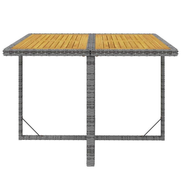 Ensemble à manger de jardin coussins 5pcs Résine tressée Gris