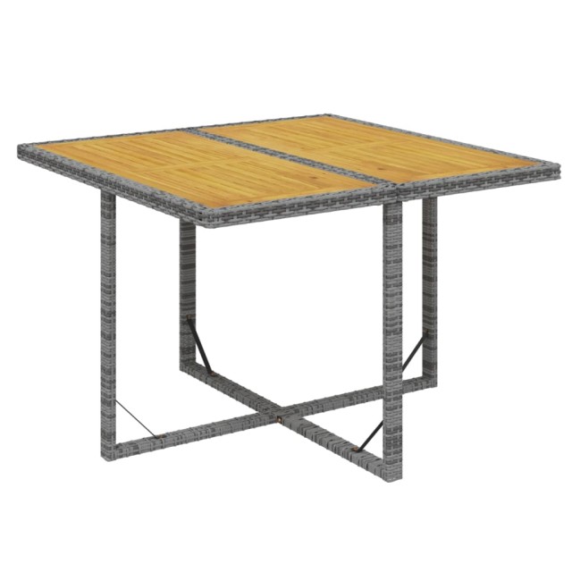 Ensemble à manger de jardin coussins 9pcs Résine tressée Gris