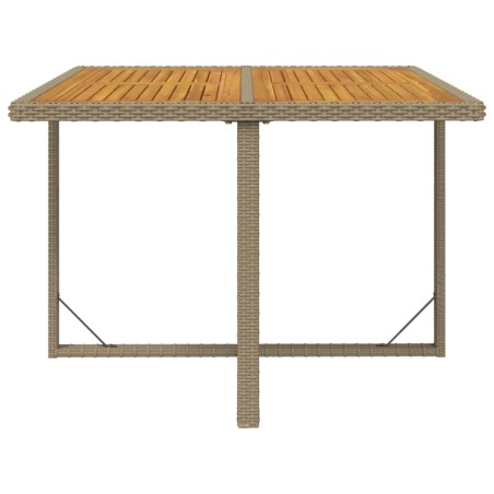 Ensemble à manger de jardin et coussins 9 pcs Poly rotin Beige