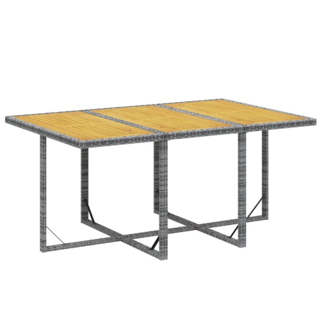 Ensemble à manger de jardin coussins 7pcs Résine tressée Gris