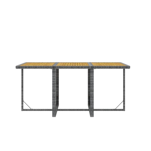 Ensemble à manger de jardin coussins 7pcs Résine tressée Gris