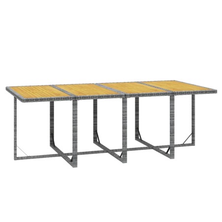 Ensemble à manger de jardin coussins 9pcs Résine tressée Gris