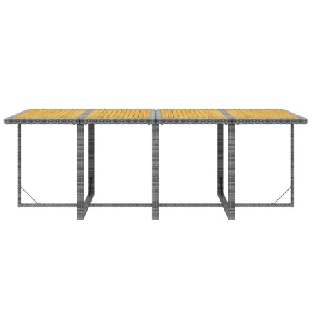 Ensemble à manger de jardin coussins 9pcs Résine tressée Gris