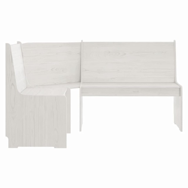 Ensemble à manger REINE 3 pcs blanc bois de pin massif