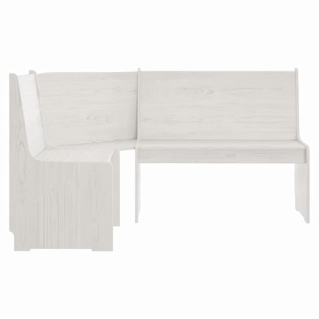 Ensemble à manger REINE 3 pcs blanc bois de pin massif