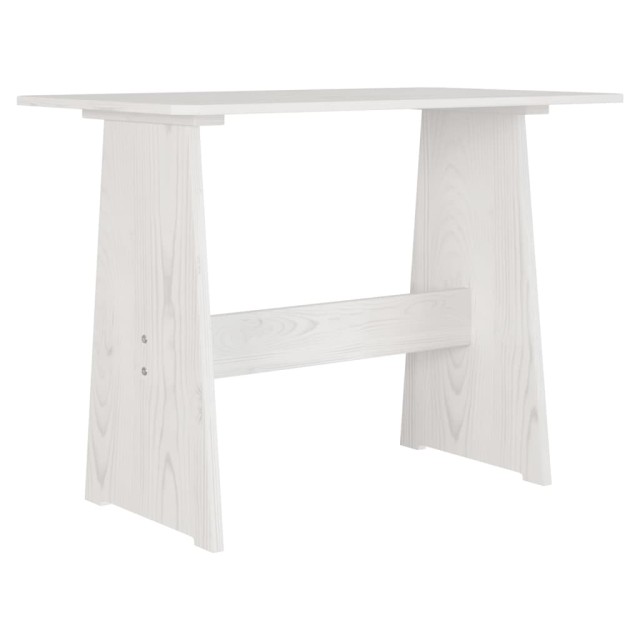 Ensemble à manger REINE 3 pcs blanc bois de pin massif