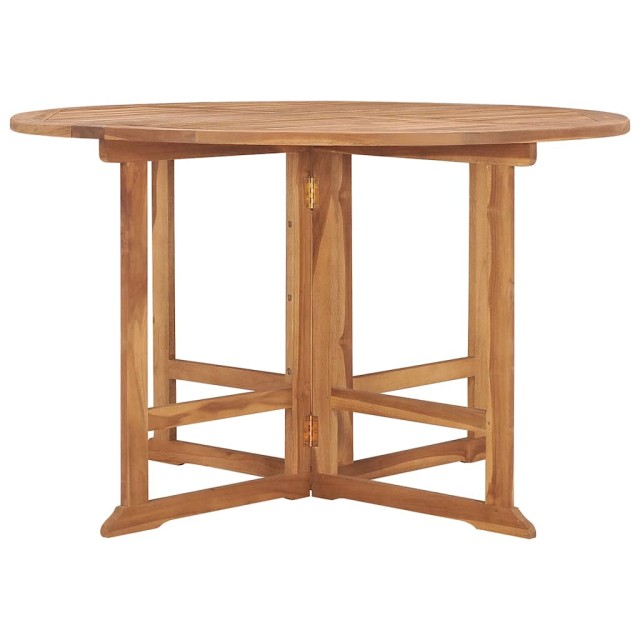Mobilier à dîner d'extérieur pliable 5 pcs Bois solide de teck
