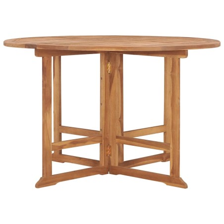 Mobilier à dîner d'extérieur pliable 5 pcs Bois solide de teck