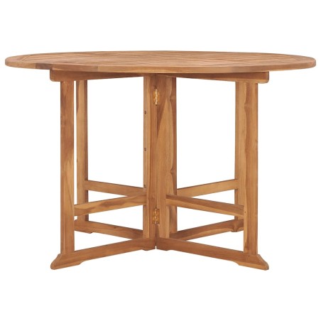 Ensemble à dîner d'extérieur pliable 5 pcs Bois solide de teck