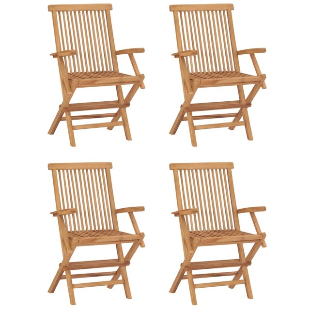 Ensemble à dîner d'extérieur pliable 5 pcs Bois solide de teck