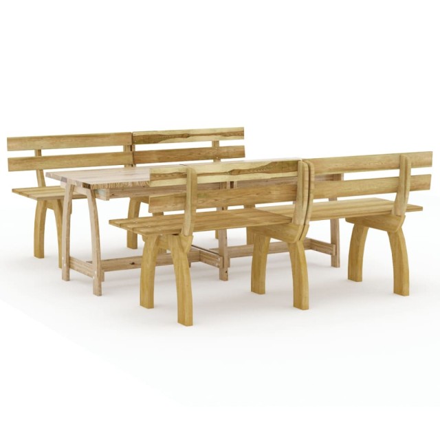 Ensemble à manger de jardin 3 pcs Bois de pin imprégné