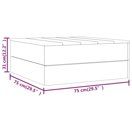 Salon de jardin 3 pcs Bois massif de pin imprégné