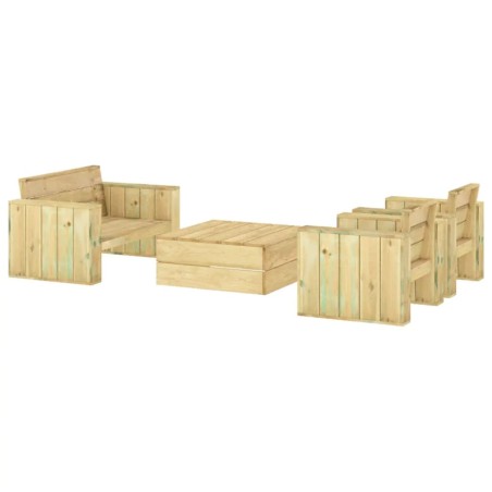 Salon de jardin 4 pcs Bois massif de pin imprégné