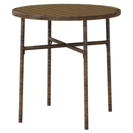 Ensemble à manger de jardin 3pcs Résine tressée Marron