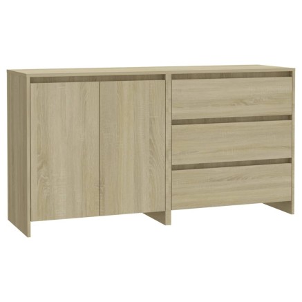 Buffets 2 pcs Chêne sonoma Bois d'ingénierie 2
