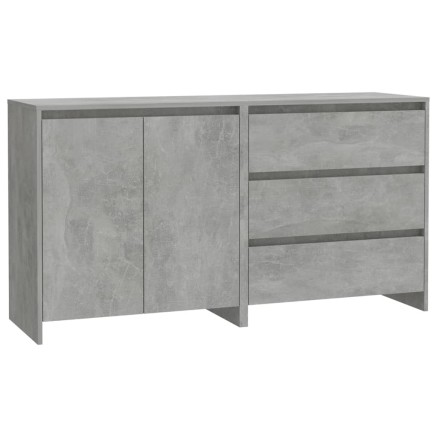 Buffets 2 pcs Gris béton Bois d'ingénierie 2