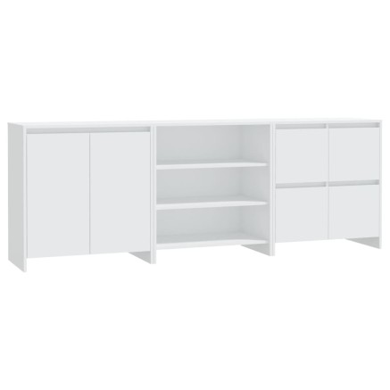 Buffets 3 pcs Blanc Bois d'ingénierie 2