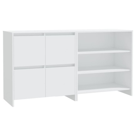 Buffets 2 pcs Blanc Bois d'ingénierie 2