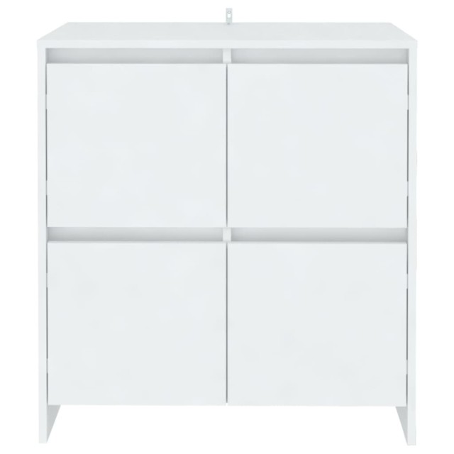 Buffets 2 pcs Blanc 70x41x75 cm Bois d'ingénierie