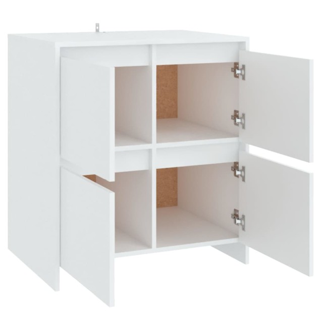 Buffets 2 pcs Blanc 70x41x75 cm Bois d'ingénierie