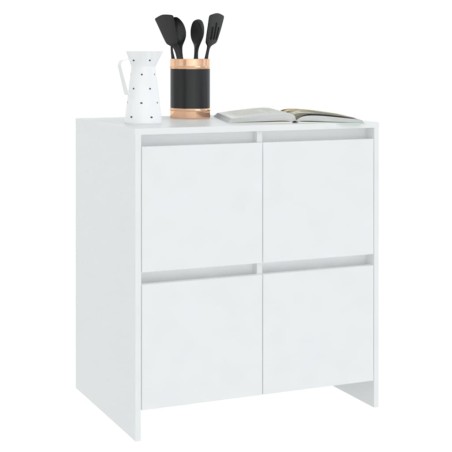 Buffets 2 pcs Blanc 70x41x75 cm Bois d'ingénierie