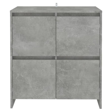 Buffets 2 pcs Gris béton 70x41x75 cm Bois d'ingénierie