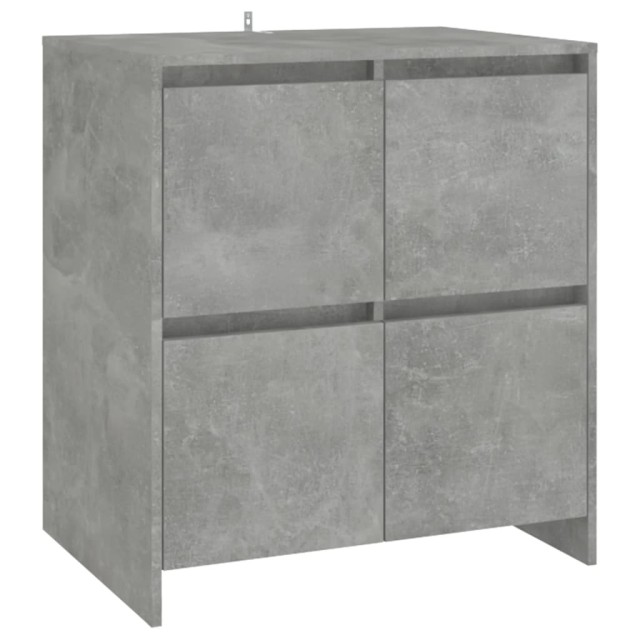 Buffets 2 pcs Gris béton 70x41x75 cm Bois d'ingénierie