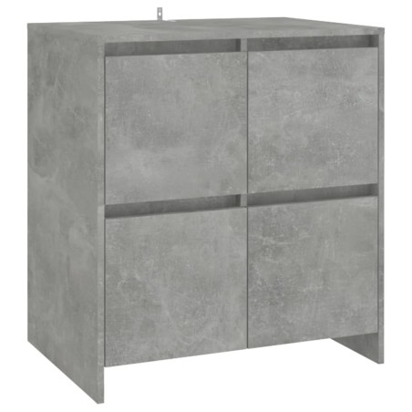 Buffets 2 pcs Gris béton 70x41x75 cm Bois d'ingénierie